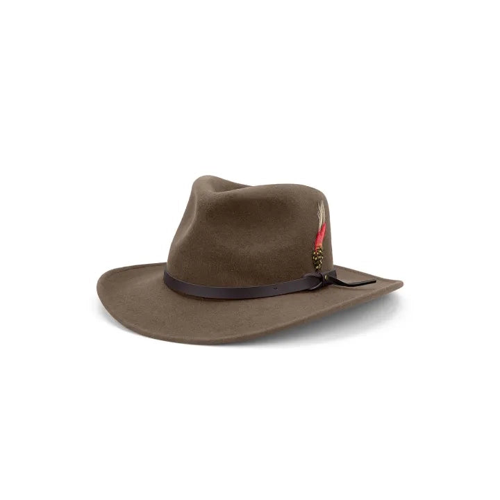 Ziggy Crushable Water-Repellent Australian Wool Felt Outback Hat