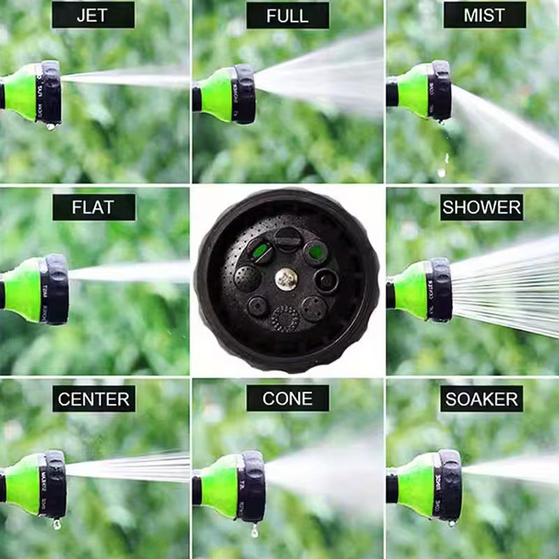 8-Mode Foam Sprayer Hose Nozzle with Soap Dispenser