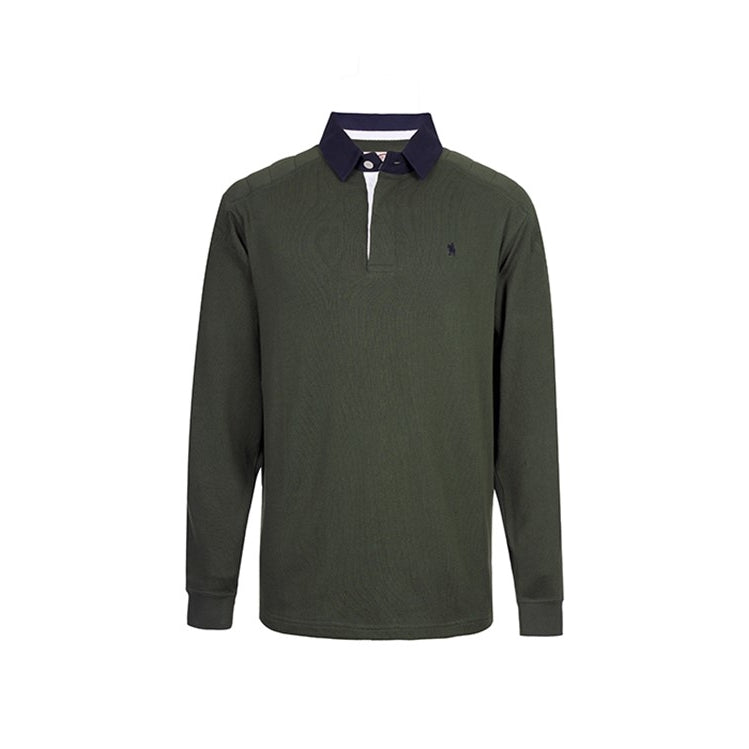 Thomas Cook Heavy Weight Jersey Knit Rugby - Olive
