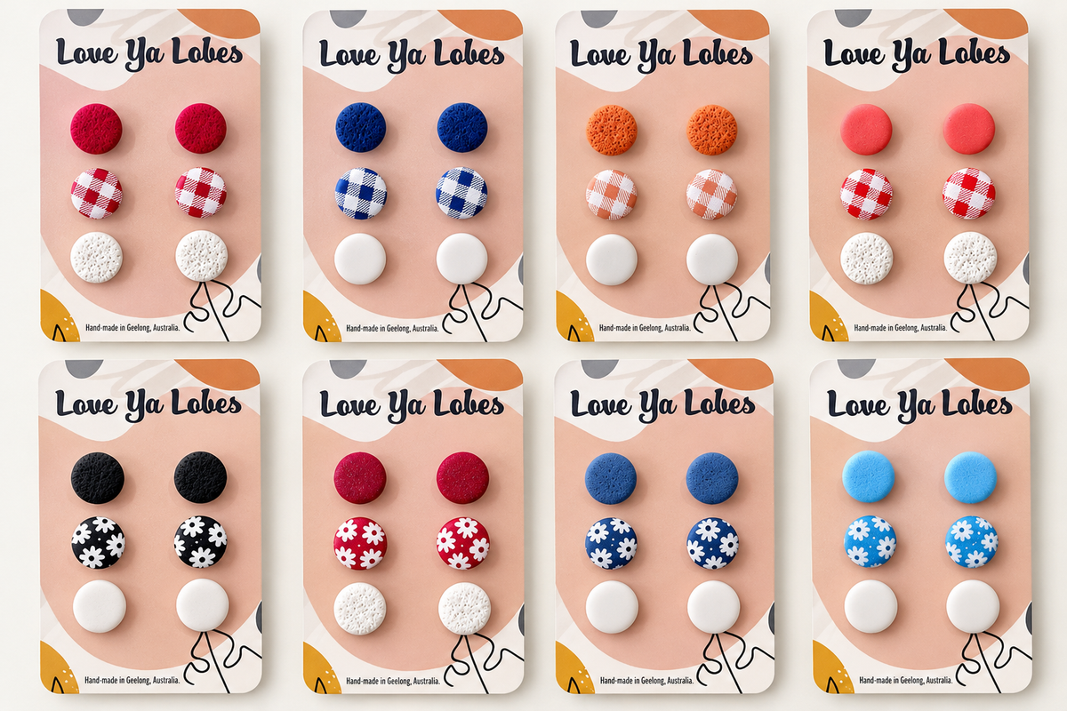 Olivia Triple Stud Earring Packs – Assorted Colours