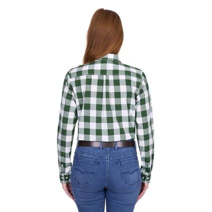 Thomas Cook Women’s Judy Long Sleeve Shirt – Green/White