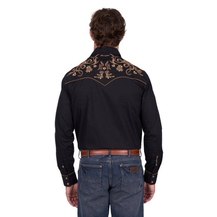 Wrangler Men’s Luke Embroidered Long Sleeve Shirt