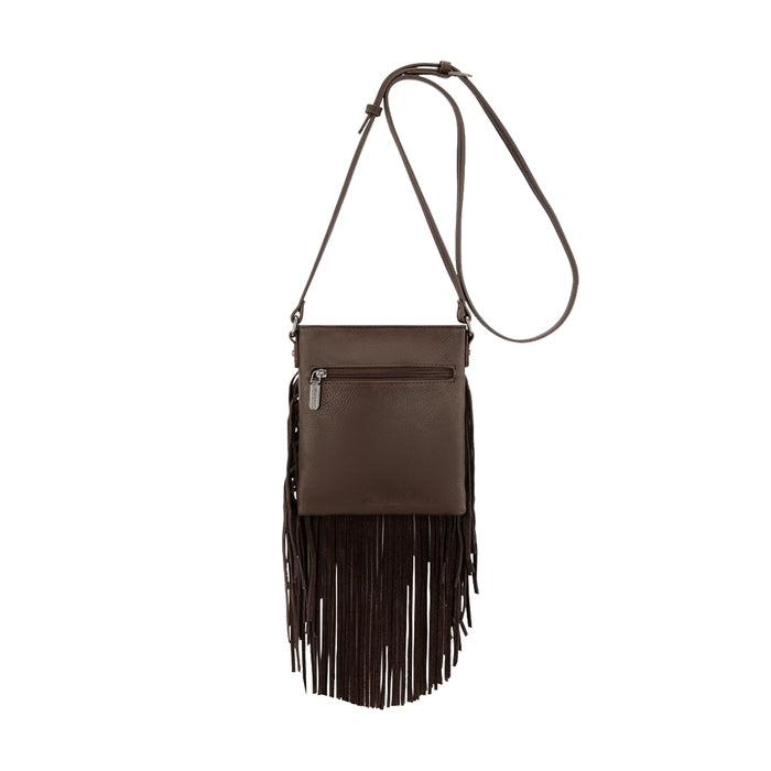 Wrangler® Denim Pocket Fringe Bag - Chocolate