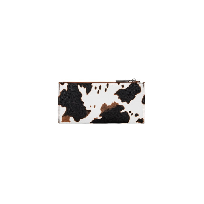 Wrangler® Cow Print Slim Wallet - Black