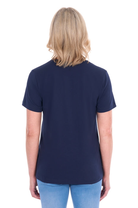 Thomas Cook Women’s V Neck Classic Fit Tee – Navy