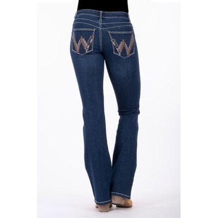 Wrangler Women’s Amelia Jean – Q-Baby Booty Up – Indigo (34" Leg)