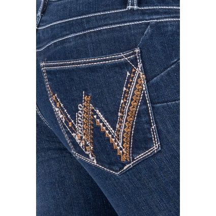 Wrangler Women’s Amelia Jean – Q-Baby Booty Up – Indigo (34" Leg)