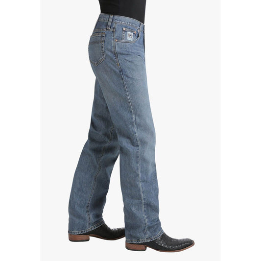Cinch - 38" Leg Men’s White Label Relaxed Fit Jeans – Medium Stonewash
