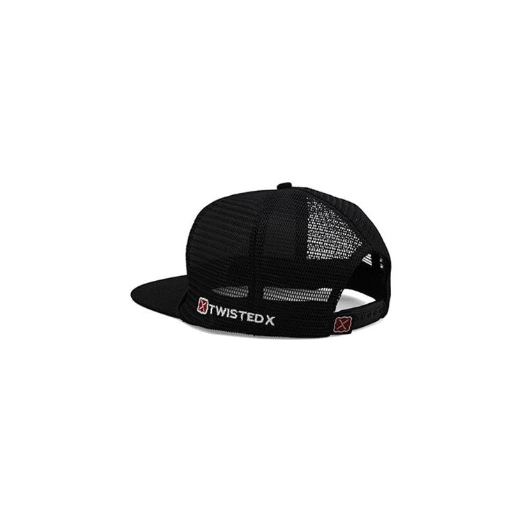Twisted X – Large Buckle High Profile Trucker Cap - Black