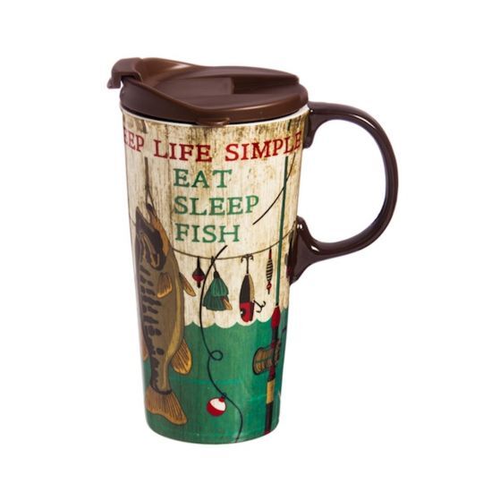 Ceramic Travel Cup Gift Box – Keep Life Simple Fishing