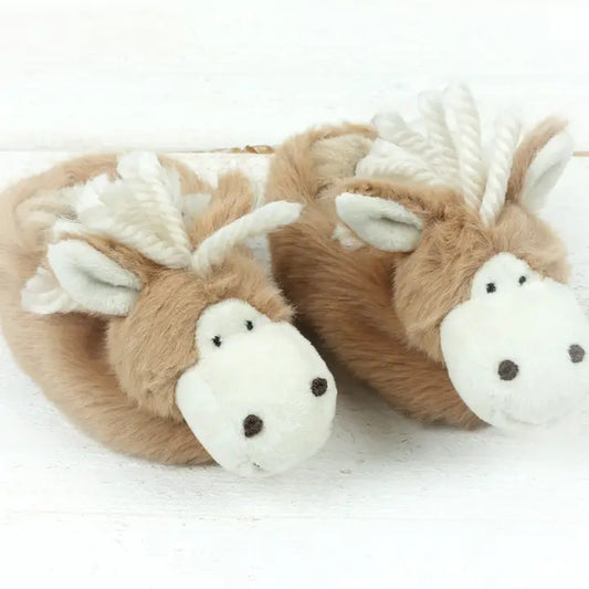 Pony Horse House Shoes Baby Slippers (0-6 Months)