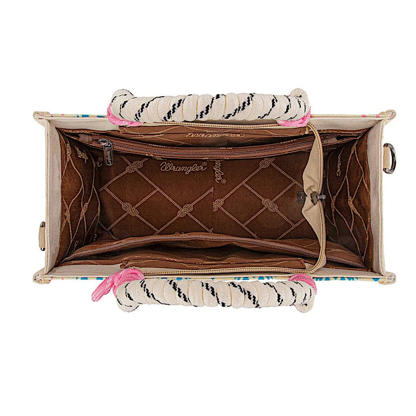Wrangler Southwestern Rope Handle Bag – Pink