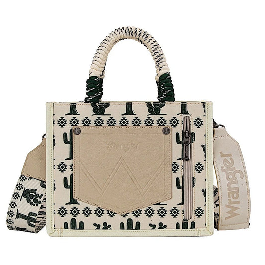 Wrangler Southwestern Rope Handle Bag – Beige