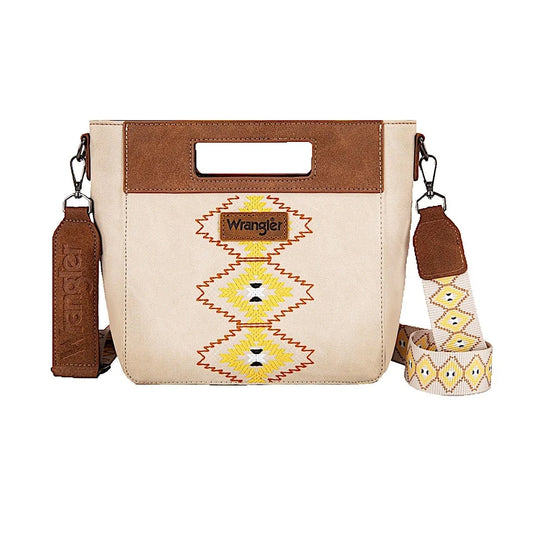 Wrangler Inez Embroidery Bag - Natural or Blue