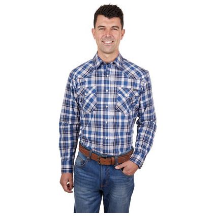 Wrangler - Men’s Nigel Check Western Long Sleeve Shirt