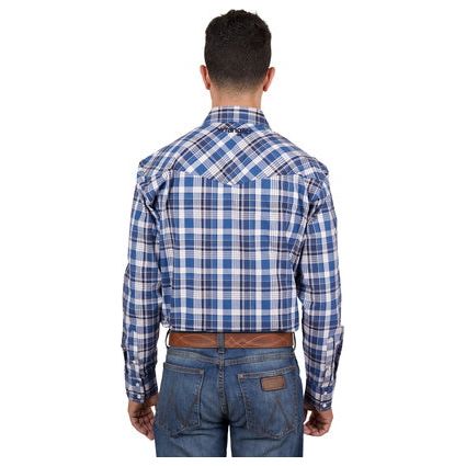 Wrangler - Men’s Nigel Check Western Long Sleeve Shirt