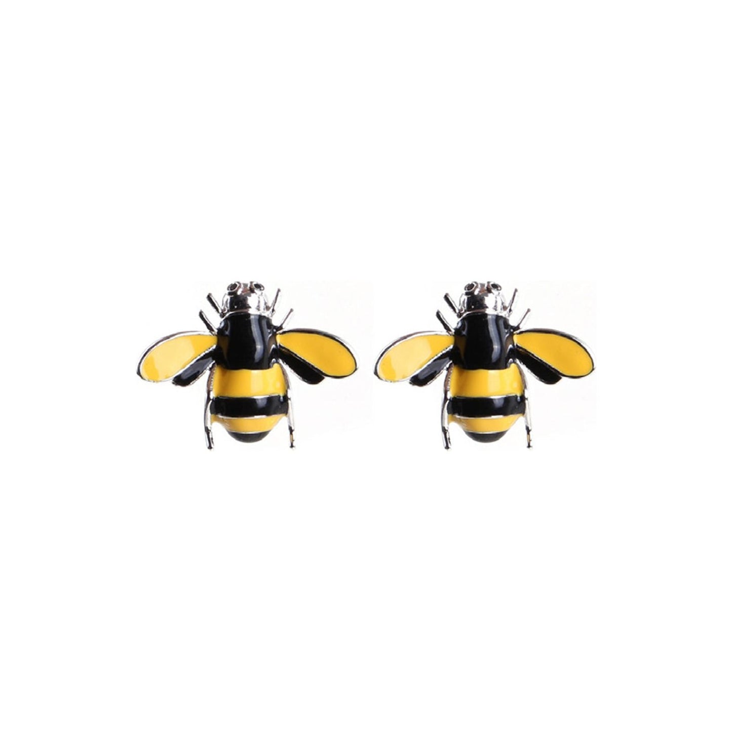 Stud Earring Classic Bumble Bee Yellow & Black