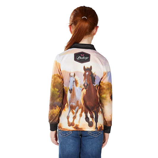 Bullzye Girl’s Gallop Long Sleeve T-Shirt – Multi