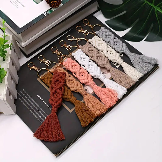 Geometric Tassel Keychains – Friendship & Love Theme