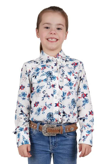 Pure Western – Flora Girls Long Sleeve Shirt