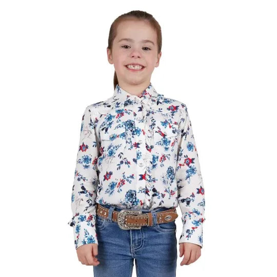 Pure Western – Flora Girls Long Sleeve Shirt