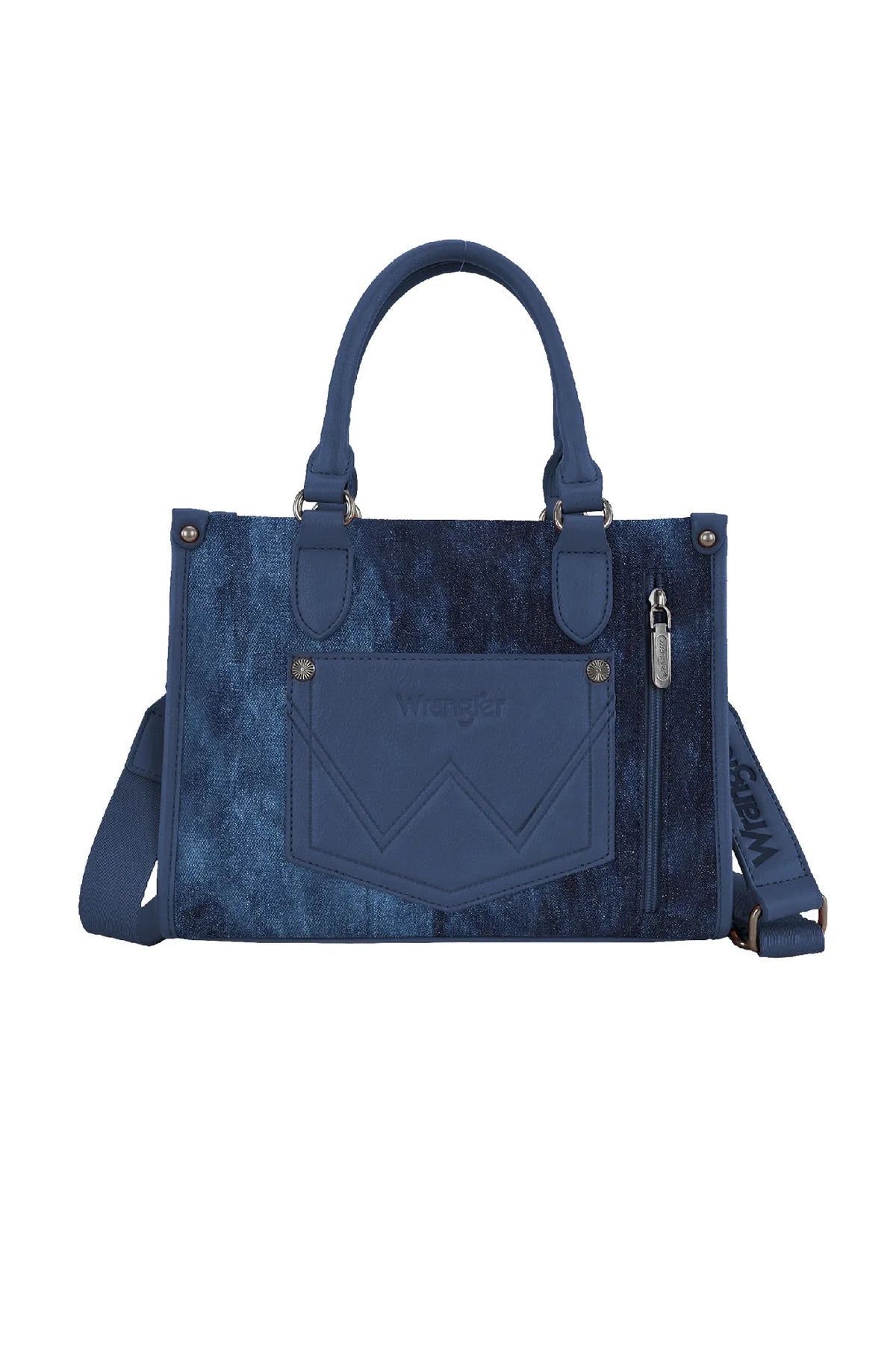 Wrangler Willa Tote Bag – Light Denim / Dark Denim