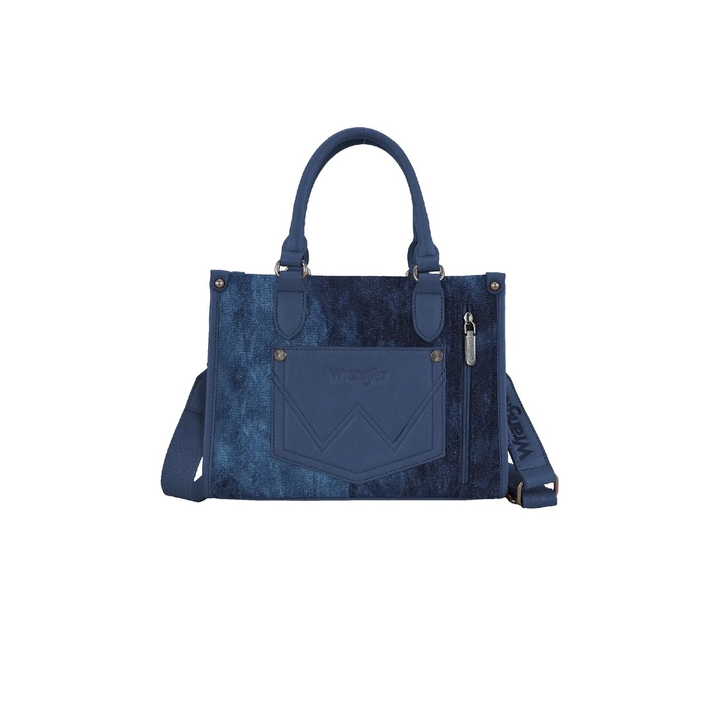 Wrangler Willa Tote Bag – Light Denim / Dark Denim