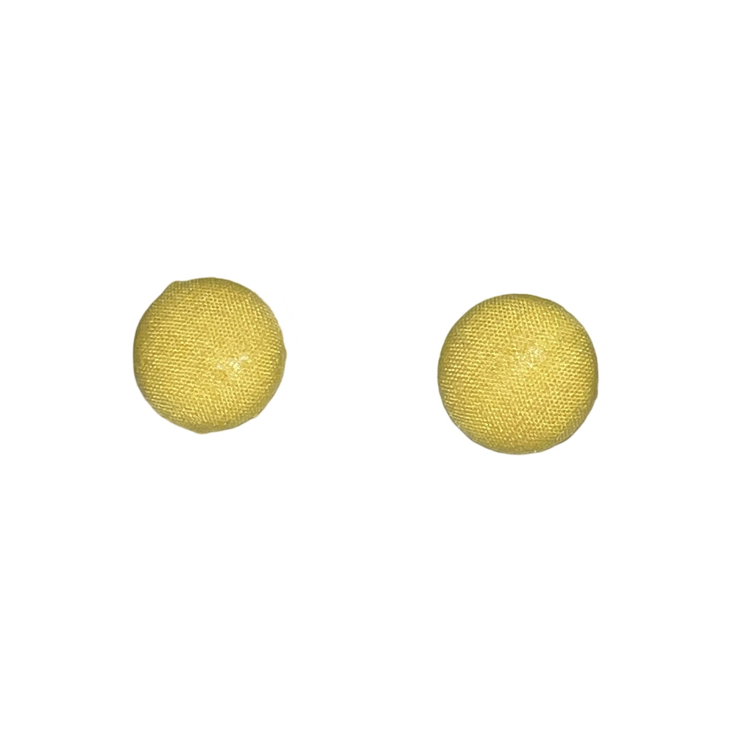 Bright Yellow Button Earrings