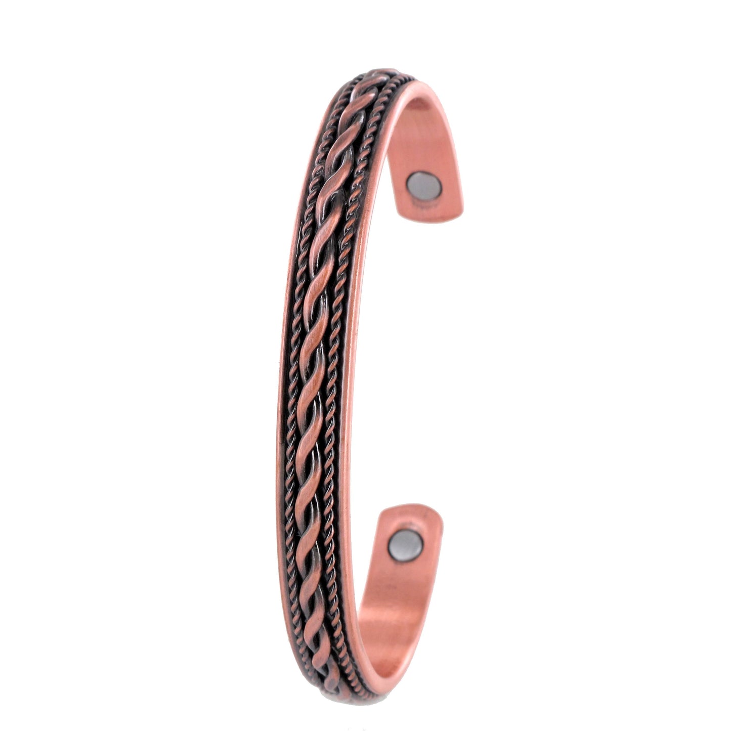 Plait Rope Copper Magnetic Therapy Cuff Bracelet
