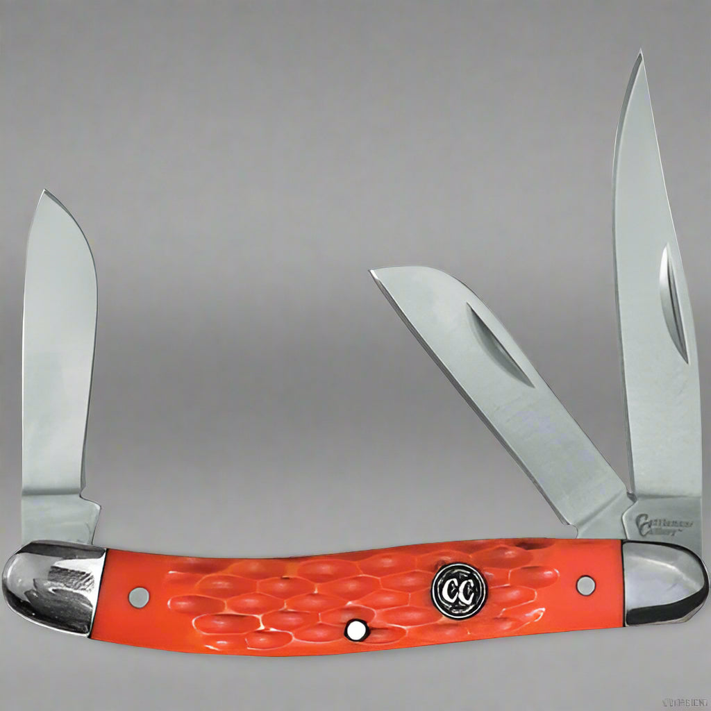 Cattlemen's Cutlery Signature Stockman – Orange – 3.5″ Closed