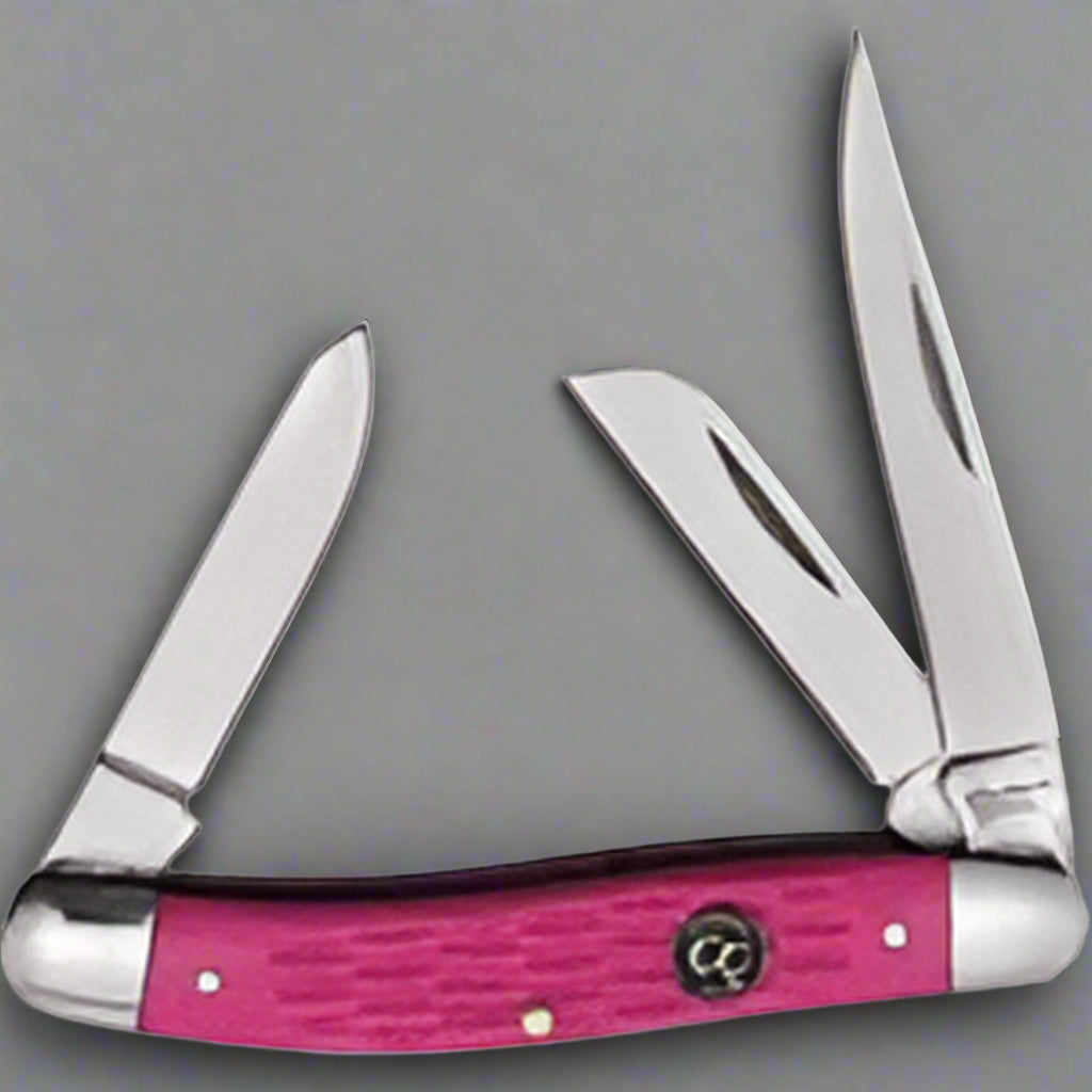 Cattlemen's Cutlery Stockman Pink Delrin Pocket Knife