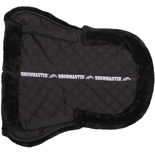 Showmaster Fleece Half Numnah – Black with Black Fleece