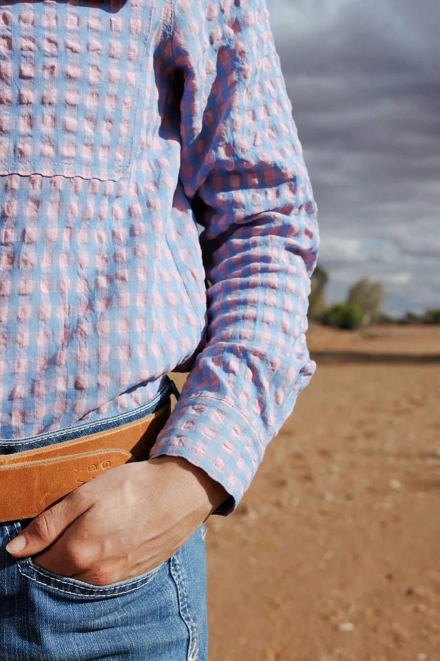 Black Colt Work Shirt – Pink & Blue Check