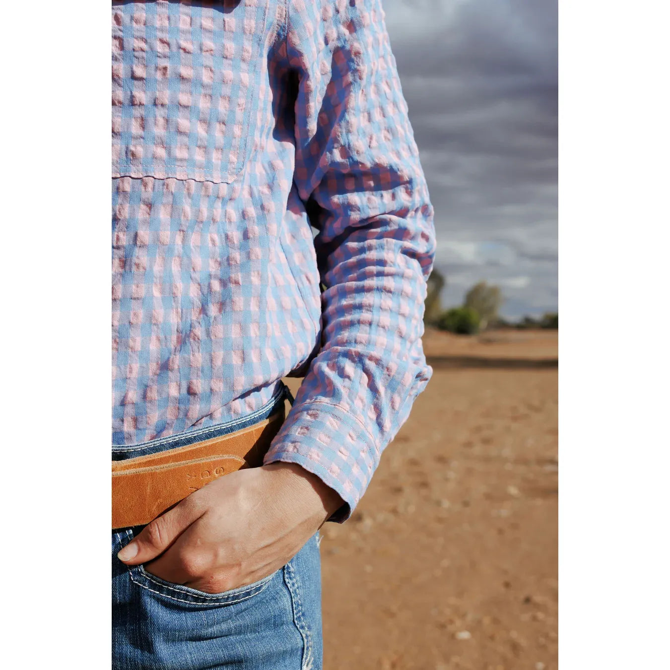 Black Colt Work Shirt – Pink & Blue Check