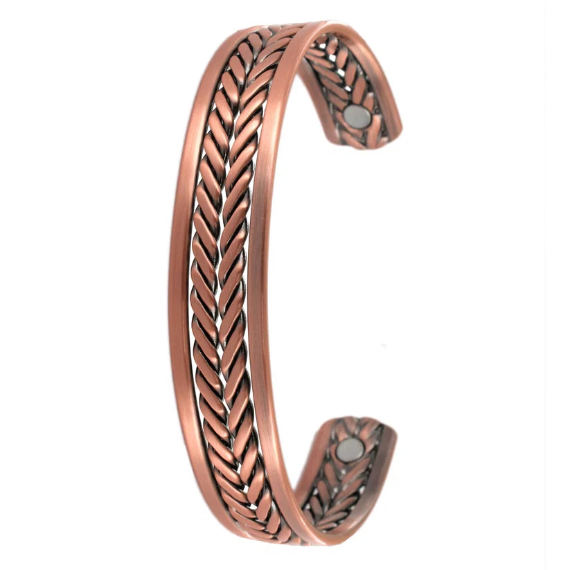Double Twist Copper Magnetic Therapy Bangle