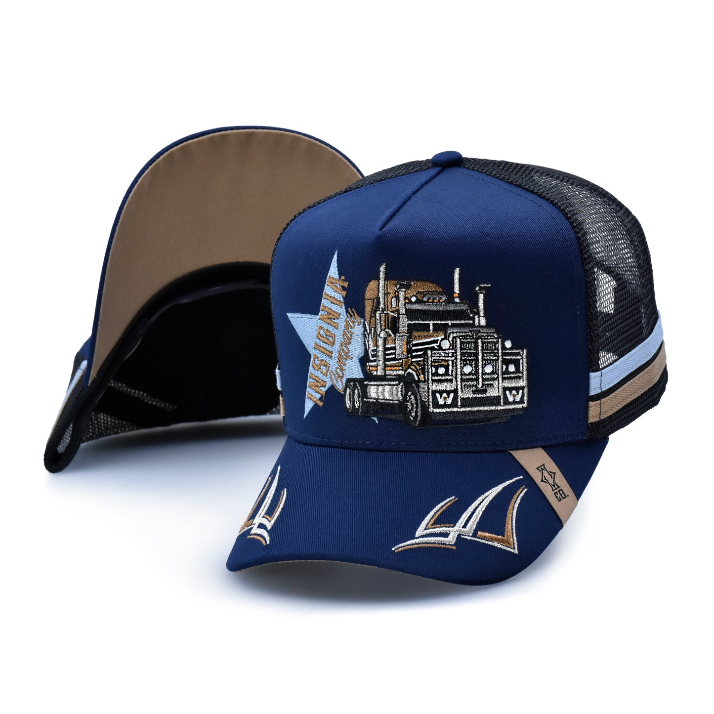 Western Legend “Navy” – High Profile Trucker Hat