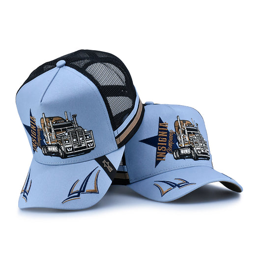 Western Legend “Dusty Blue” – High Profile Trucker Hat