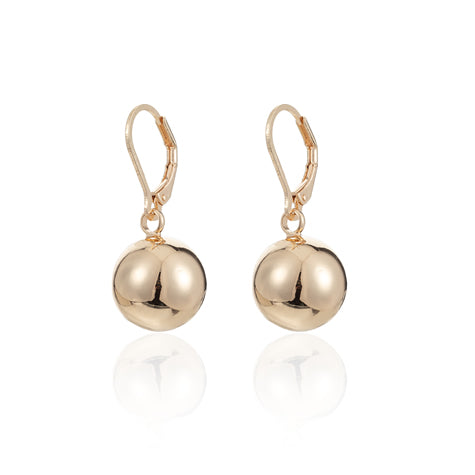 Gold-Plated Ball Drop Earrings
