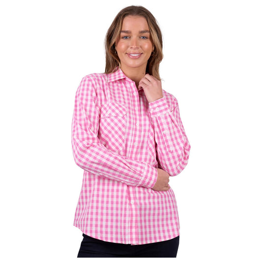 Hard Slog - Women’s Melly Full Placket Long Sleeve Shirt
