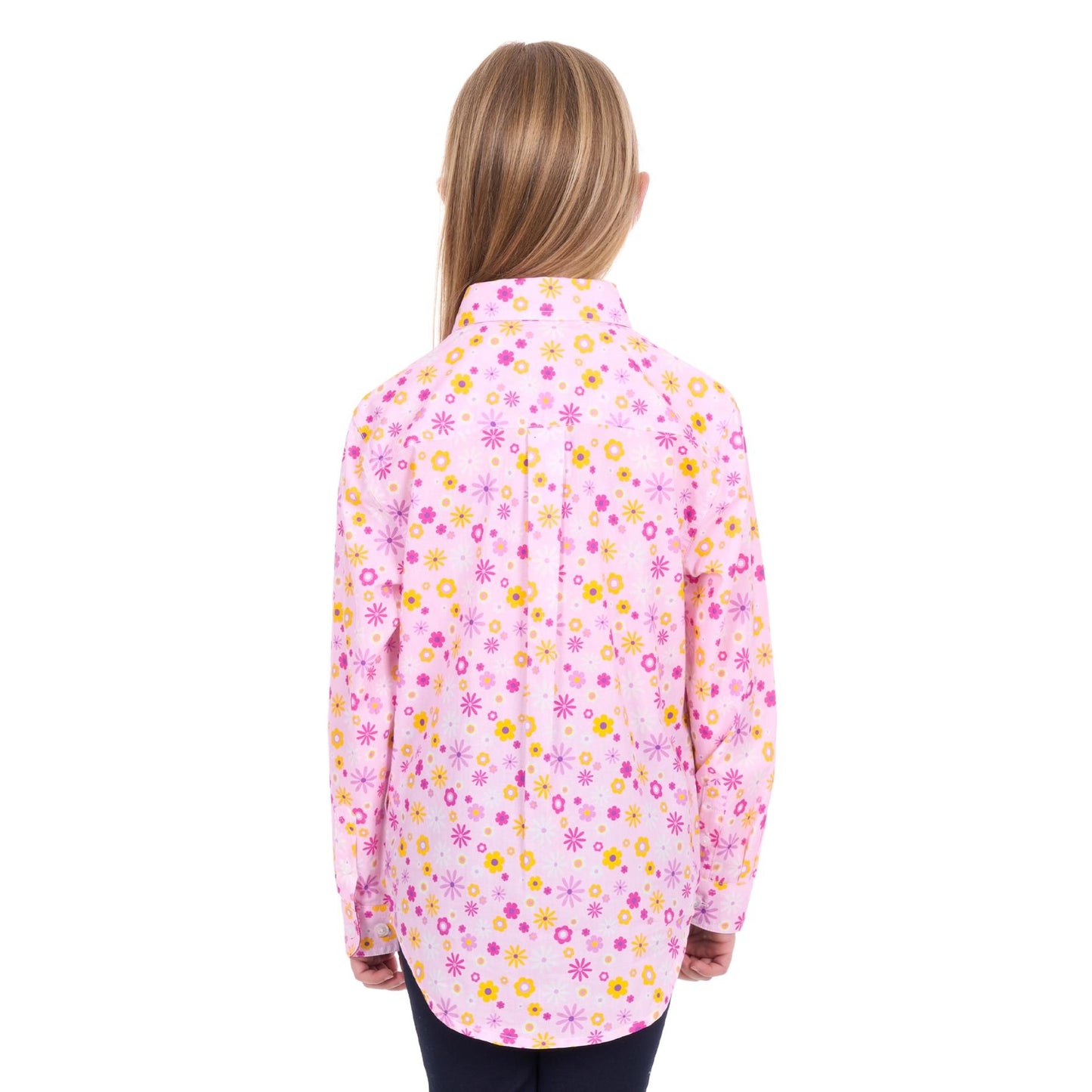 Hard Slog Kid’s Daisy Half Placket Long Sleeve Shirt