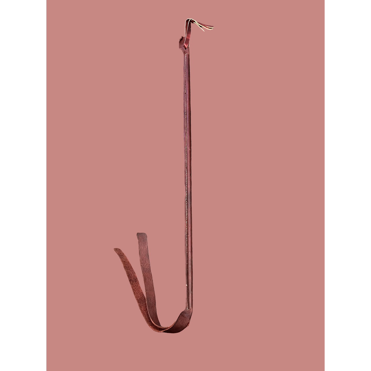 Hand-Crafted Leather Cattle Cane