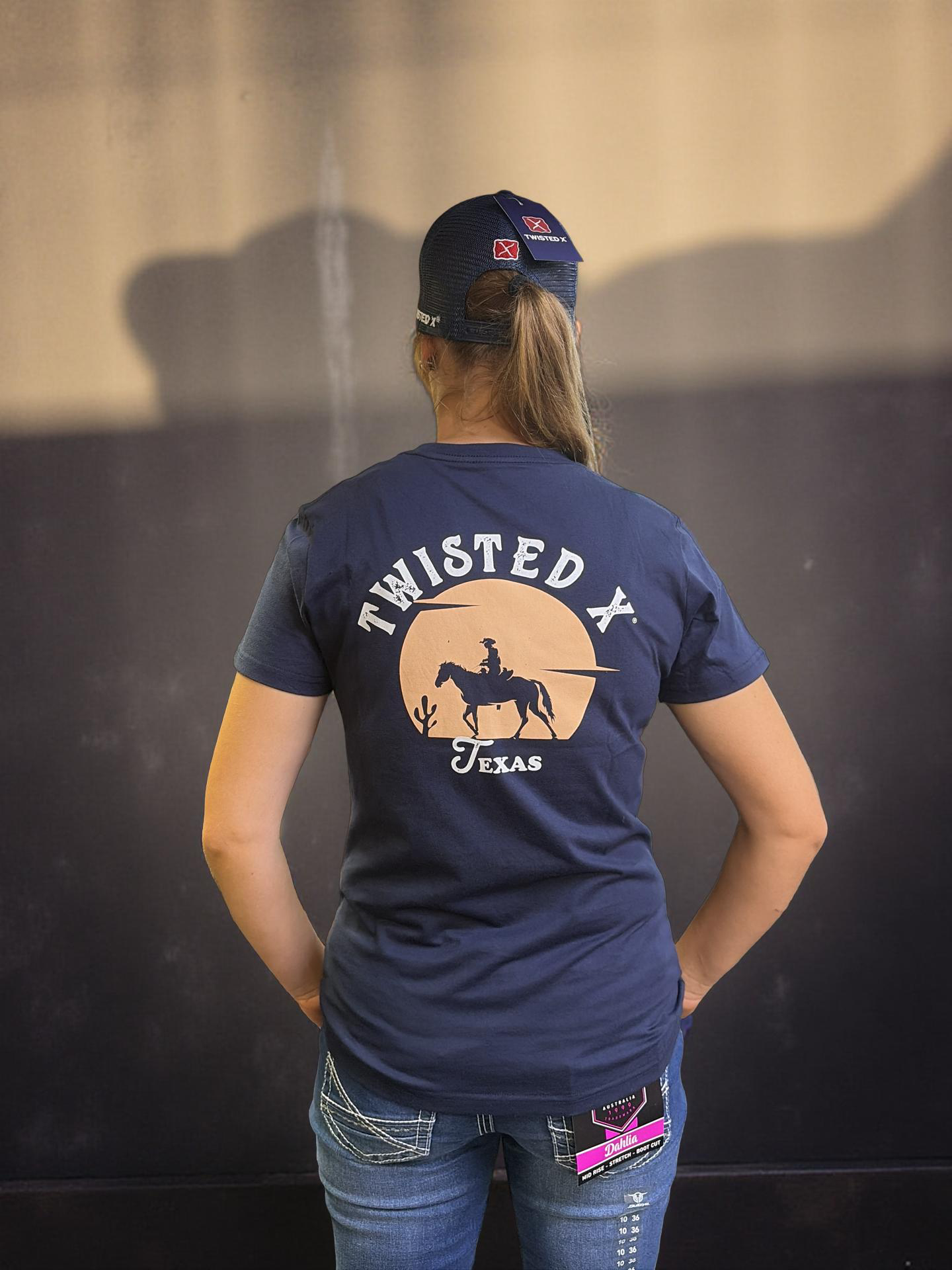 Twisted X Women’s Lin Short Sleeve Tee – Navy