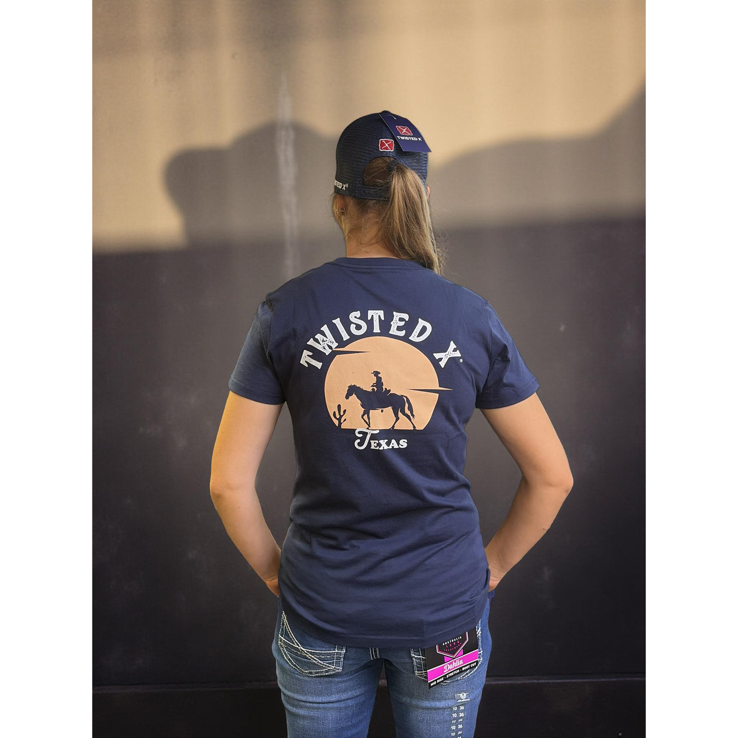 Twisted X Women’s Lin Short Sleeve Tee – Navy