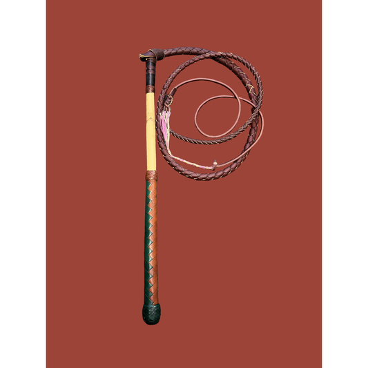 Hand Plaited Kangaroo Hide Stock Whip – 4ft