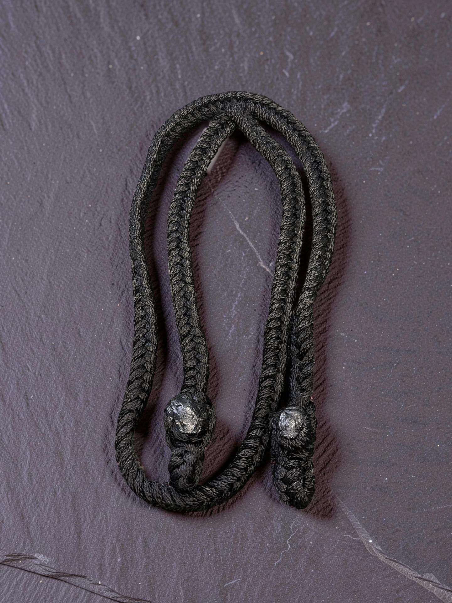 Blackie's Black Cotton Joined Reins 6-Plait All-in-One Rein