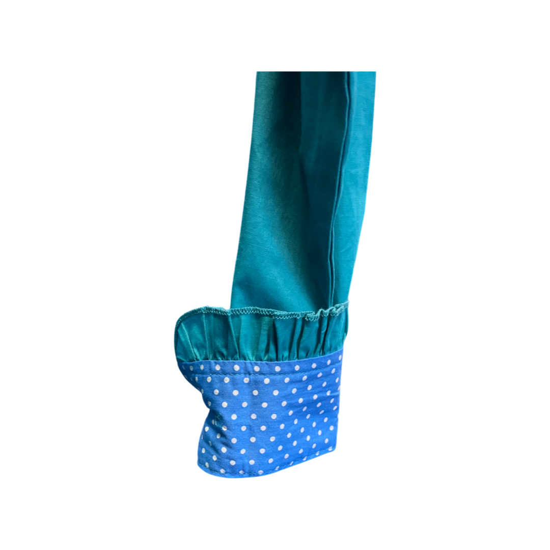 Outback - Sea Green Ruffled Front Shirt - LS