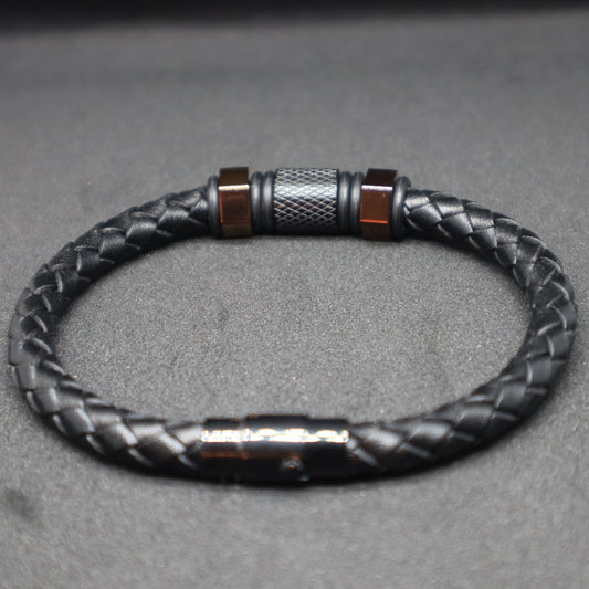 Men's Plaited Leather Bracelet