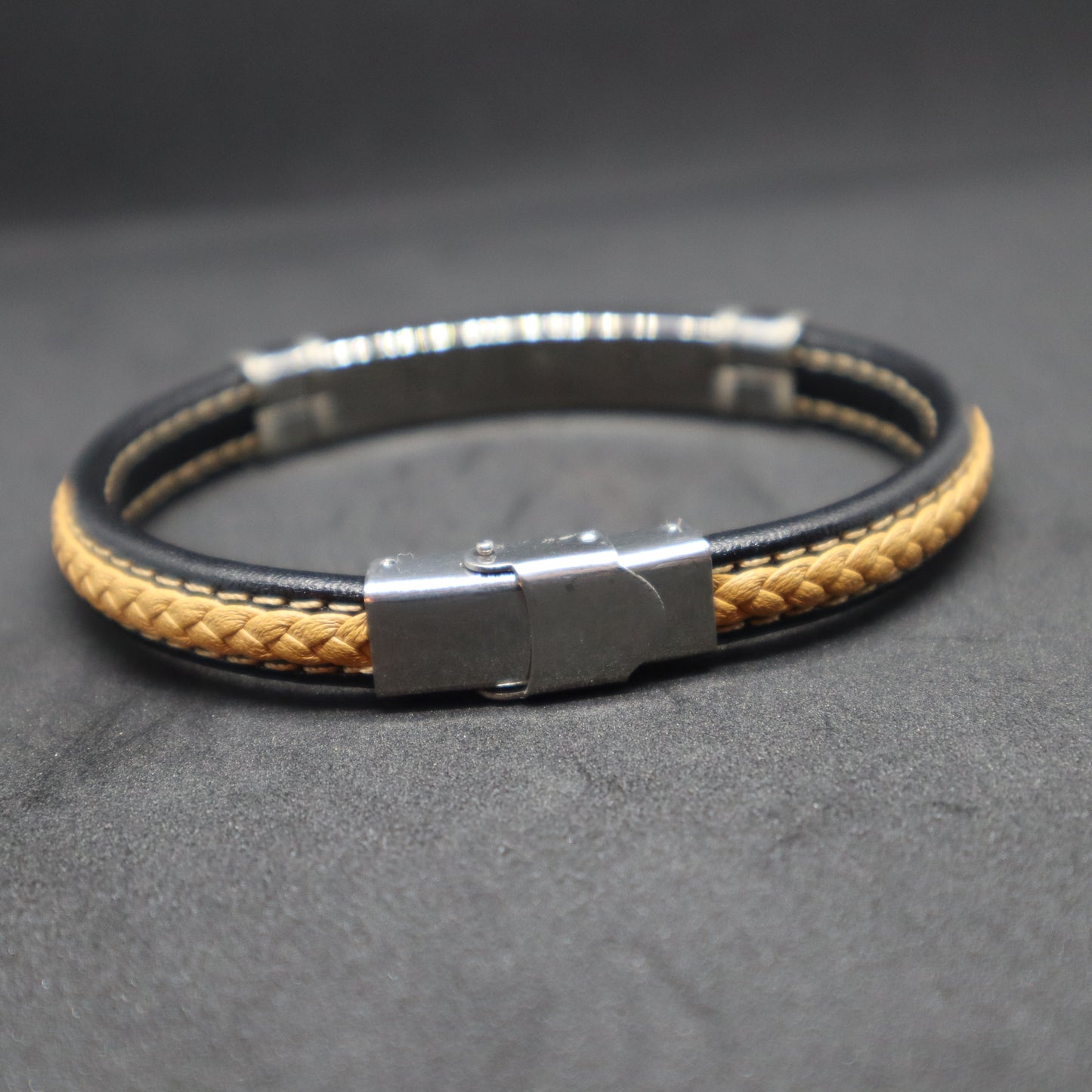 Men's Stitched and Plaited Bracelet