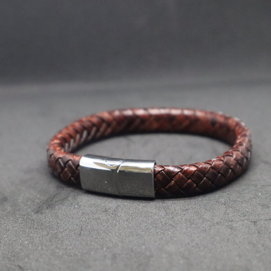 Men's Thick Flat Plaited Bracelet