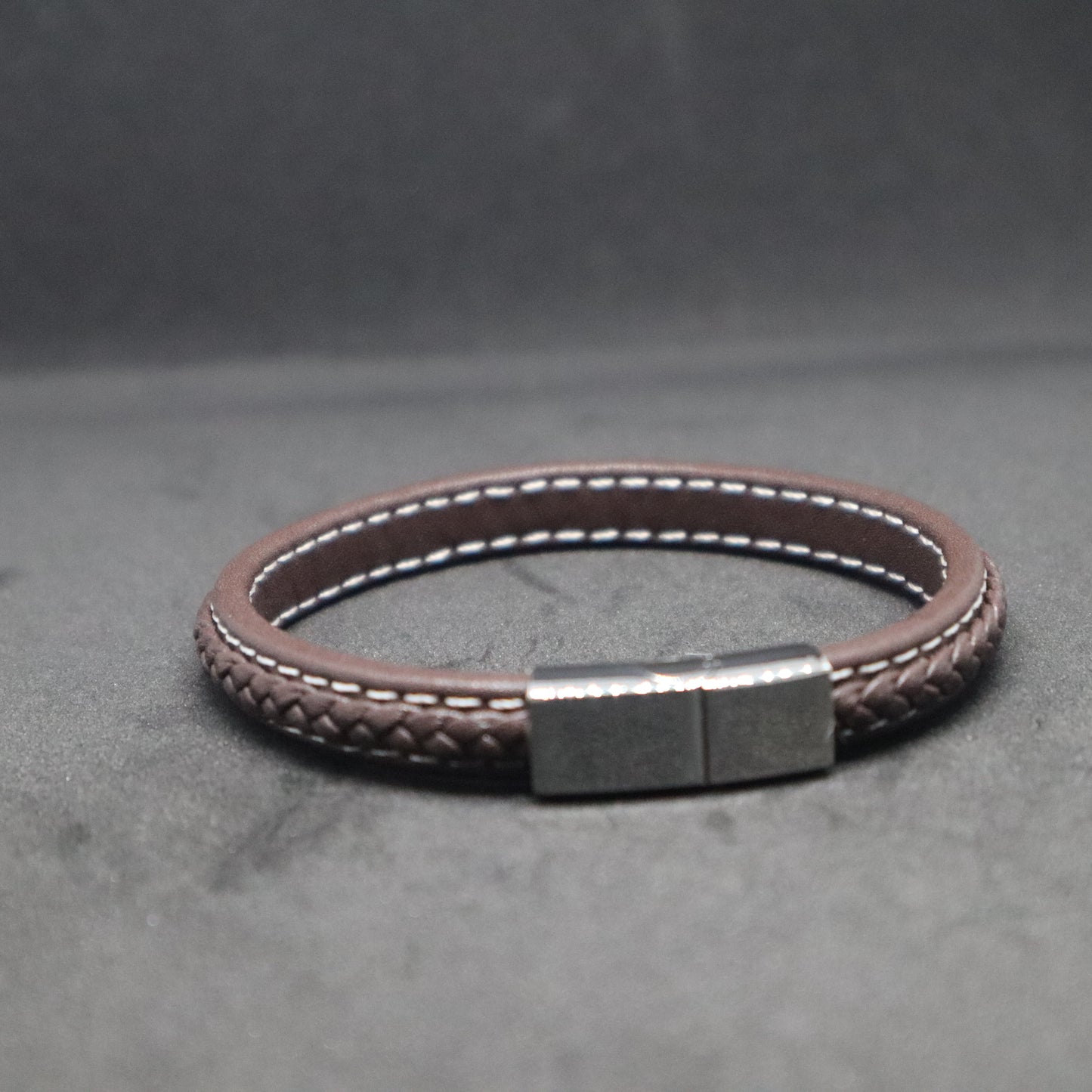 Men's Stitched Leather Bracelet